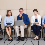 Candidates waiting for a job interview